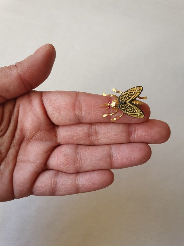 Producto - Brochecito Mosquita Damasquinado de Toledo 70s - 1