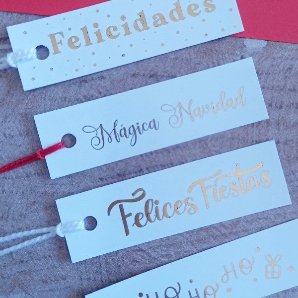 Producto - Mini tags Fiestas con foil