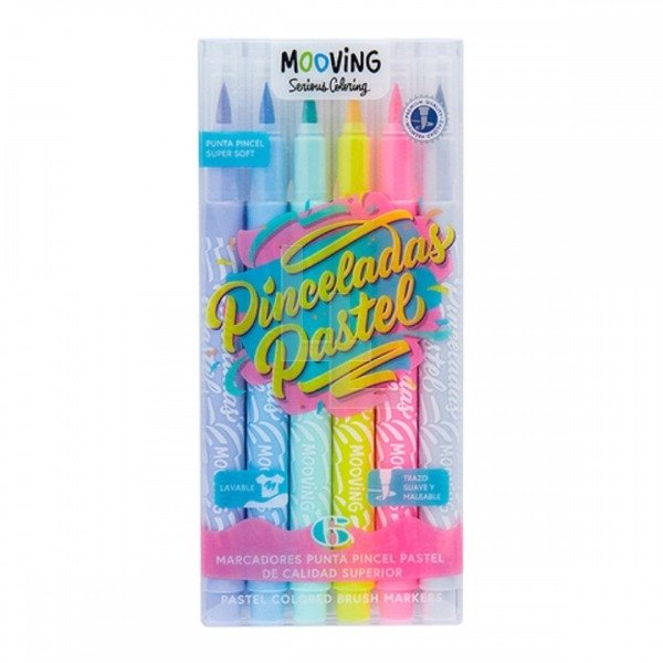 Producto - MARCADORES PINCELADAS PASTEL X6 MOOVING