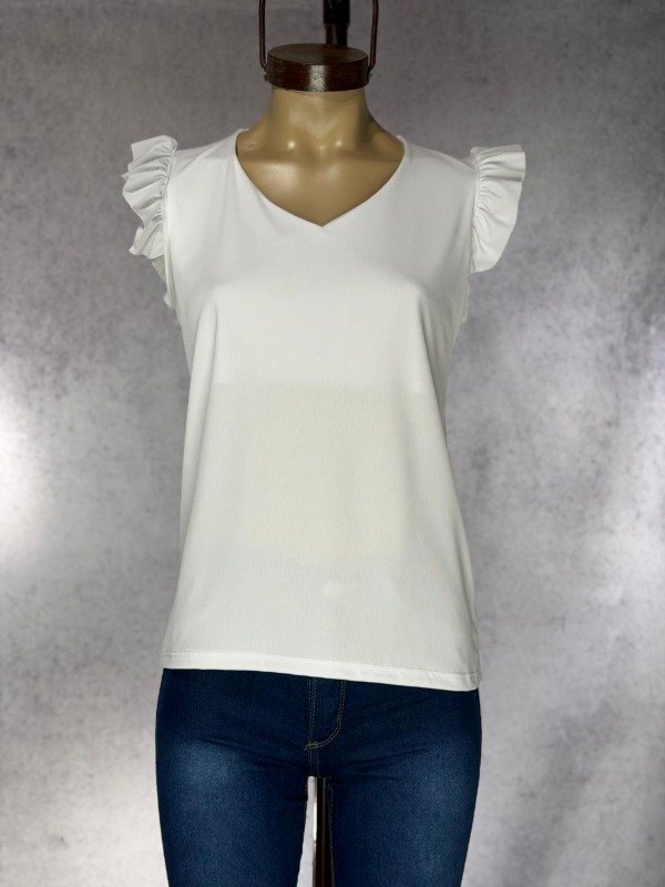 Producto - MUSCULOSA KIM BLANCA MORLEY VOLADOS