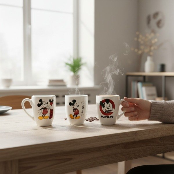 Producto - SET DE 4 TAZAS BOMBE DE MICKEY CERAMICA VITRIFICADAS - 2