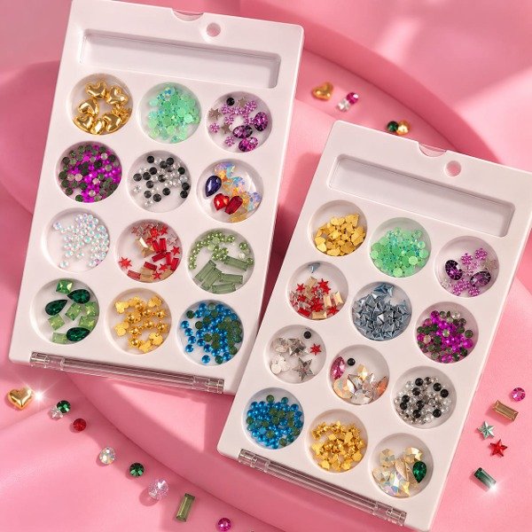 Producto - SET DE DECORACION STRASS APLIQUES MULTICOLOR TENDENCIA - 0