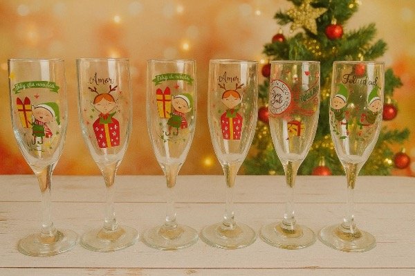 Producto - copas de navidad motivo duendes