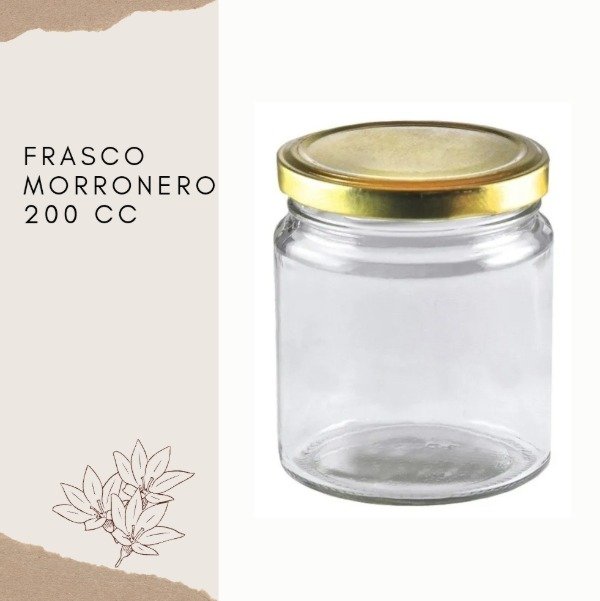 Producto - Frasco Morronero 200 cc con Tapa x 20 u