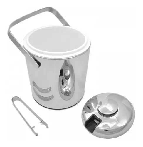 Producto - Hielera De Acero Inoxidable Con Pinza Y Tapa Gerard