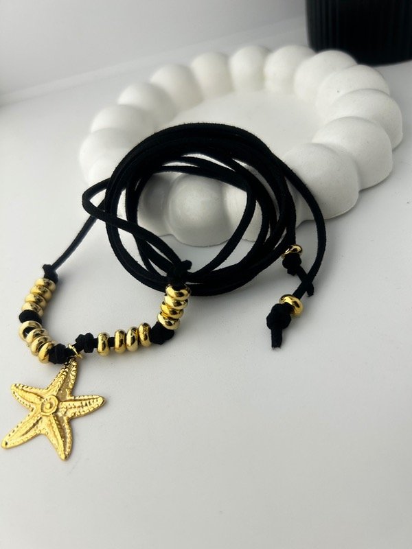 Producto - CHOCKER DE GAMUZA DORADO 5001