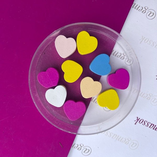 Producto - Corazón madera pintado