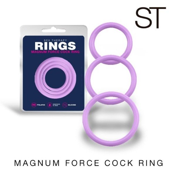 Producto - BUT SET 3 ANILLOS MAGNUM ROSA