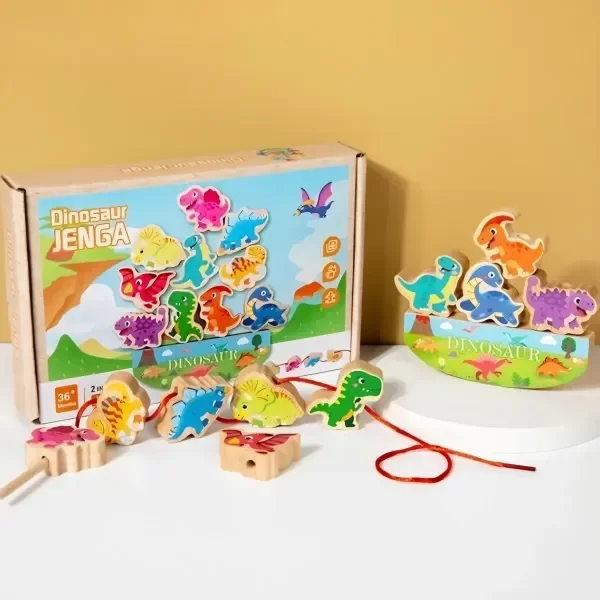 Producto - Juego De Madera 2 En 1 Enhebrado Y Equilibrio - 1