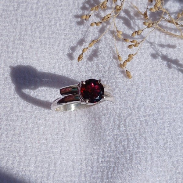 Producto - Anillo Plata 925 Granate Ajustable - 2