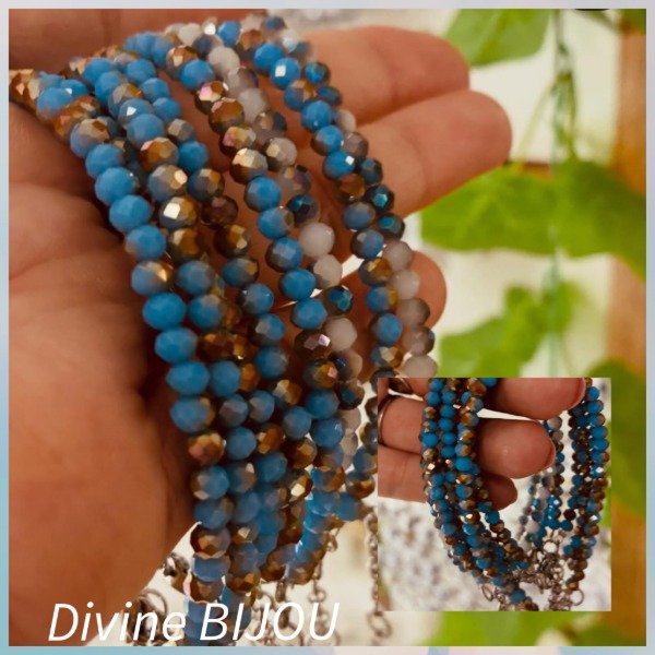 Producto - Pulsera cristales tornasoles acero