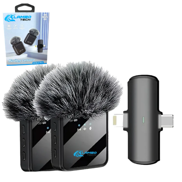 Producto - Micrófono Corbatero Inalámbrico Dual x2