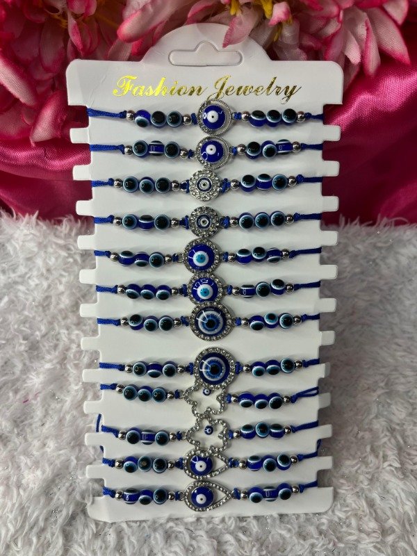 Producto - Pulsera de hilo azul ojo turco