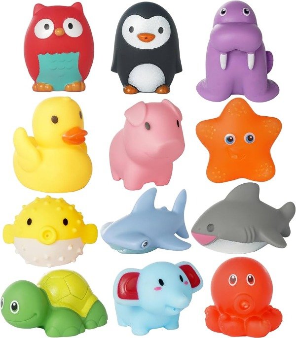 Producto - Set x 9 animalitos blandos aptos agua