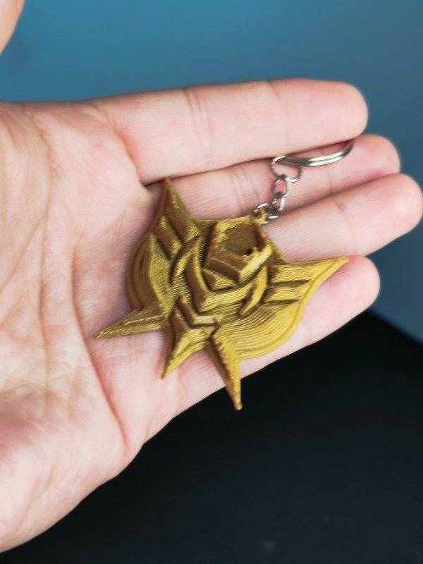 Producto - Llavero 3D / Ohsama Sentai King-Ohger Emblema Dorado 5 cm - 2
