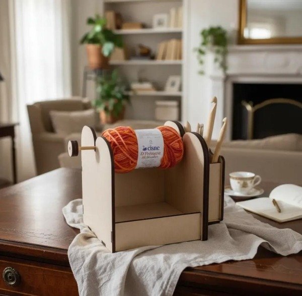 Producto - Caja porta lana ovillo y accesorios