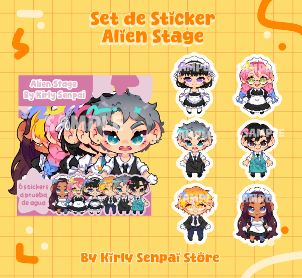 Producto - Set de Stickers Resistentes al Agua Alien Stage