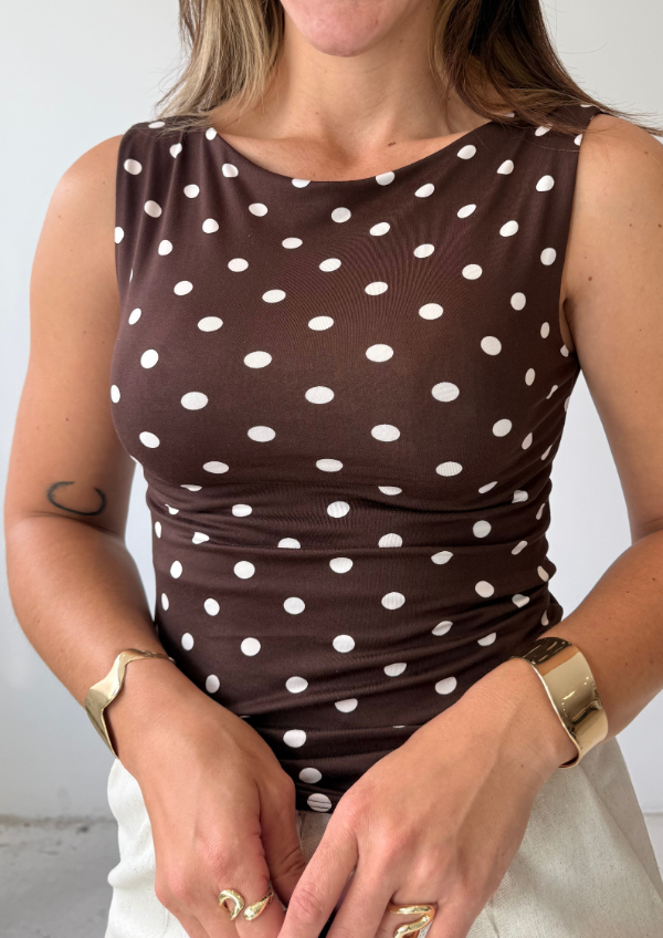 Producto - Musculosa LUNA - Chocolate/Blanco - 4
