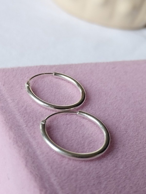 Producto - Argollas de plata clásicas