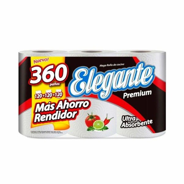 Producto - ELEGANTE ROLLO DE COCINA NEGRO 3X120 (BULTO) COD 923