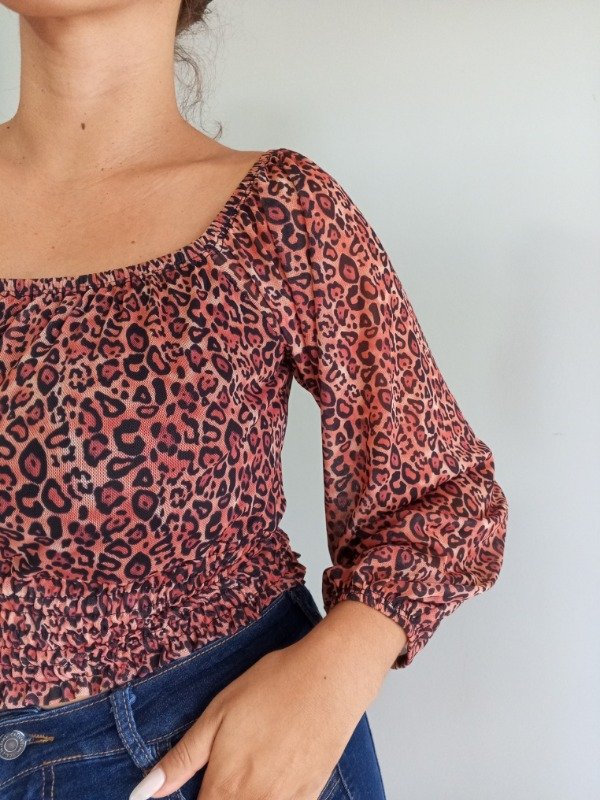 Crop top animal print multicolor — imagen 3