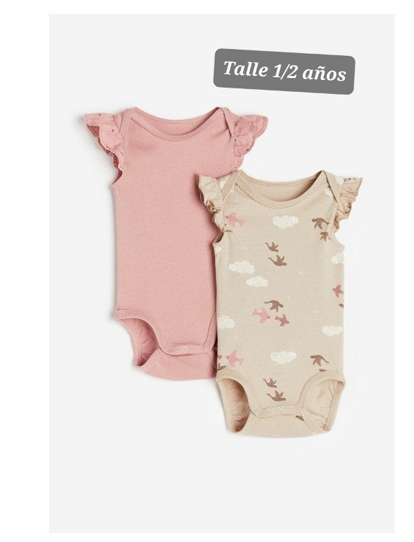 Pack 2 bodys HyM talle 1/2 años