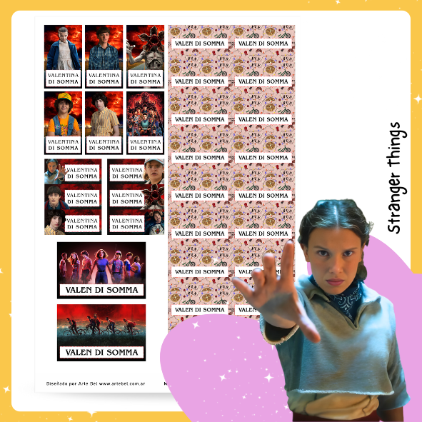 Producto - Stranger Things: Kit imprimible etiquetas escolares