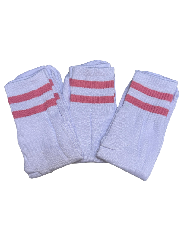 Producto - Par Media Caña Blanco con Rosa