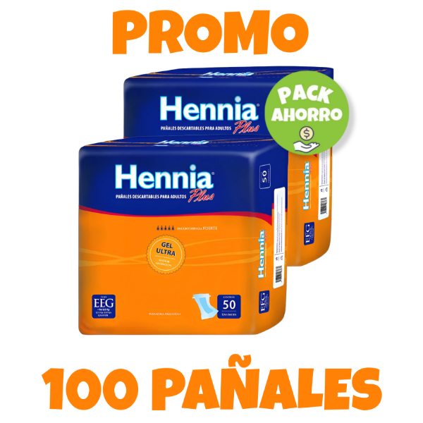 Producto - PROMO Hennia Pañales para Adultos PACK X2 EEGX50
