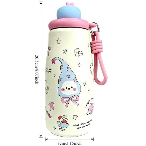 Producto - TERMO MANZANITA CELESTE KAWAII - 1