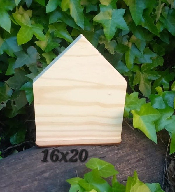 Producto - Casita de pino sin techo - 16 x 20 cm