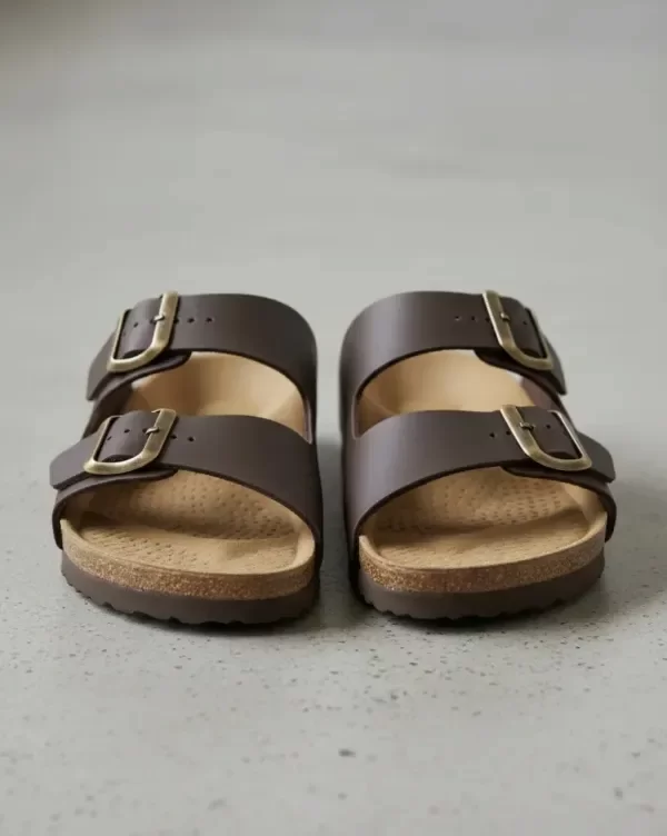 Producto - Sandalia Birk Marrón cuero vacuno - 1