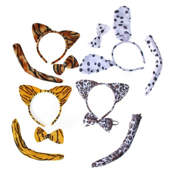 Producto - Set de ANIMAL PRINT con Vincha + Moño + Cola