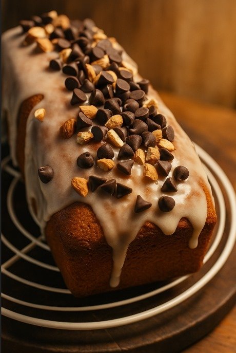 Producto - BUDIN CON CHIPS DE CHOCOLATE Y ALMENDRAS
