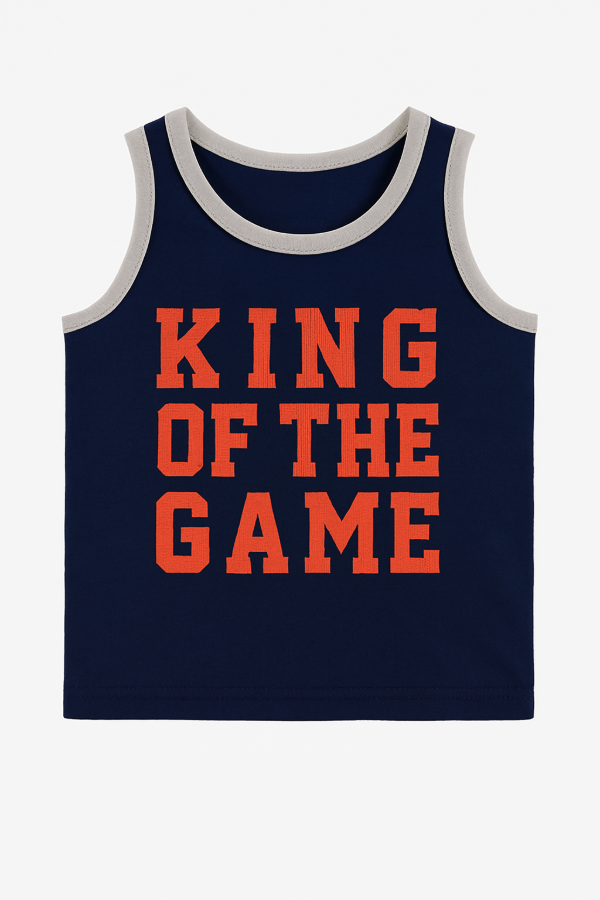 Producto - Musculosa Bebe Azul KING OF THE GAME