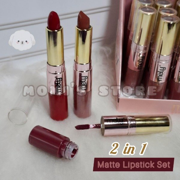 Producto - Labial doble: barra + líquido Mely "2 in 1 Matte Lipstick Set"