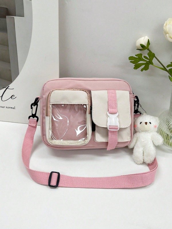Producto - Bolso rosa con peluche - 0