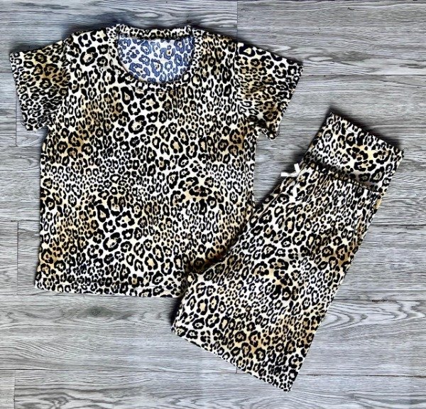 Producto - pijama morley dama, media estacion, leopardo