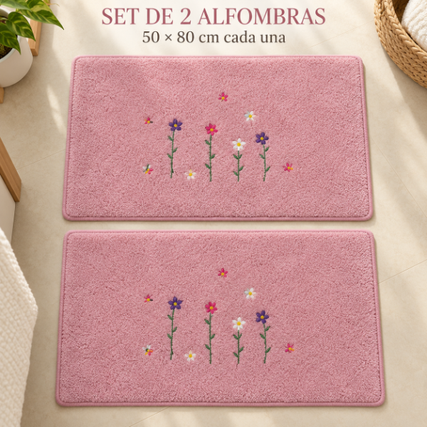 Producto - SET DE 2 ALFOMBRAS PIE DE CAMA GRUESAS 50X80CM ART DECO - 11
