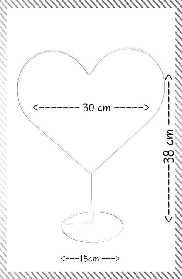 Producto - Centro de Mesa - Línea corazón - SIN DECORACIÓN