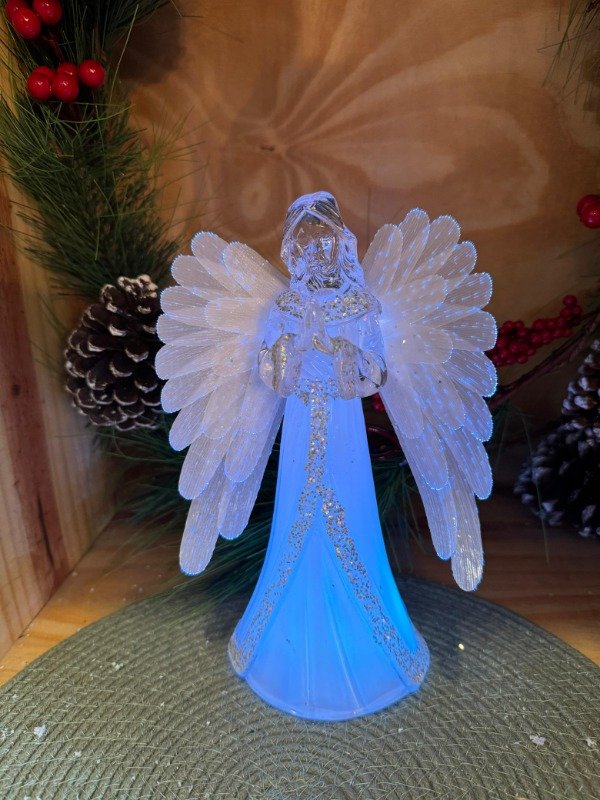 Producto - Angel Glitter Silver con luz 22 cm (Efectivo: 19.920)
