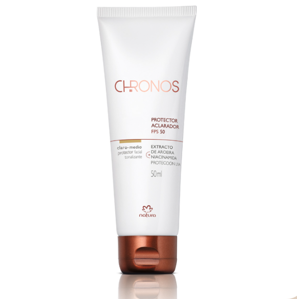 Producto - Protector Aclarador facial FPS 50+ 50ml Tono claro/medio Chronos
