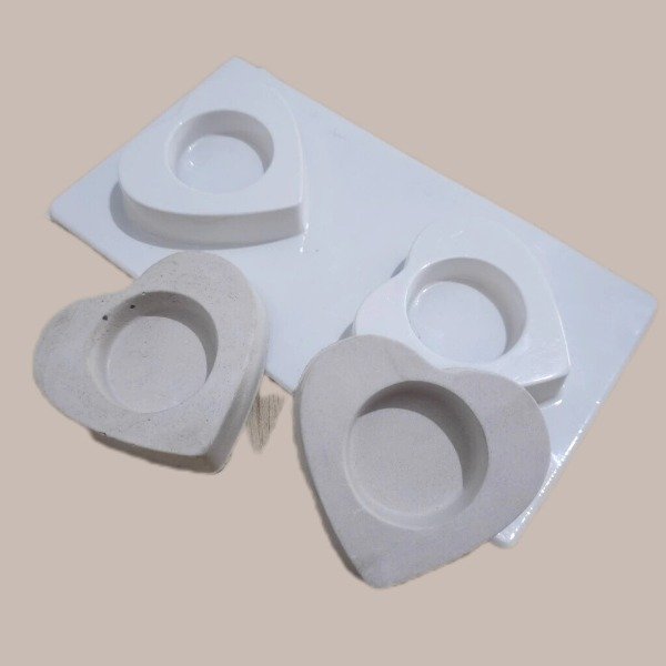 Producto - Molde doble porta velas corazón
