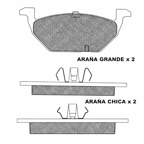 Producto - PASTILLA FRENO COBREQ VW SURAN/FOX/GOLF/BORA/NEWBEETL 0643