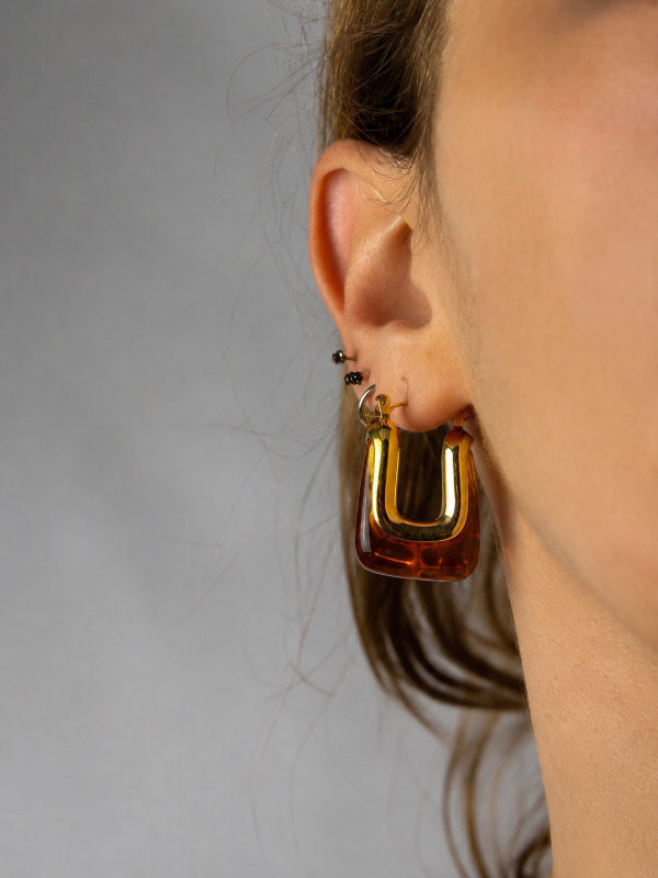 Producto - ARGOLLAS DORADAS CRISTAL COLORES OSCUROS 2319 - 0