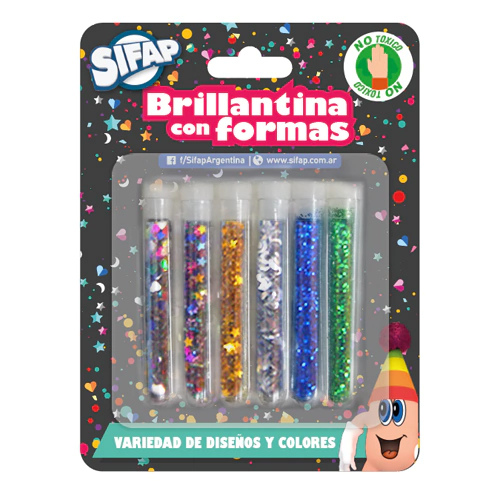 Producto - Brillantina con formas Sifap