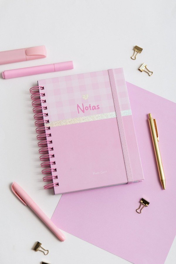 Producto - Cuaderno A5 - Pink Hojas Removibles