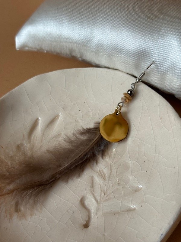 Producto - Aros Pluma Exótica Grabado