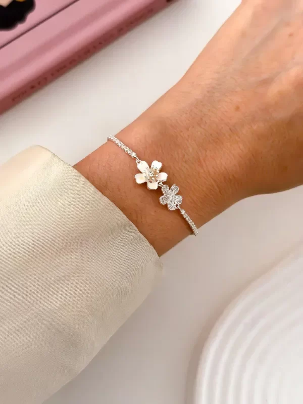 Producto - Pulsera Silver Twins Flower