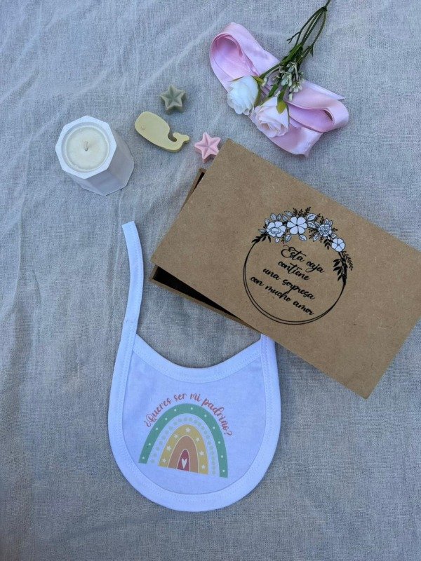 Producto - Cajas madrina/padrino + baberos x2